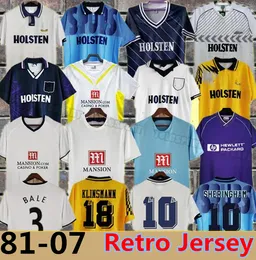 Klinsmann 08 09 Retro piłka nożna Tottenham Vintage Bale Gascoigne Andton Sheringham 1990 1998 1991 1982 Ginola Ferdinand 82 86 92 94 95 Klasyczne mundury koszuli