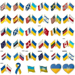 Broschen Schottland Ukraine Freundschaft Flag