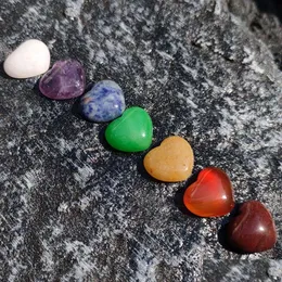 Pedra 18mm 7 chakra irregular reiki cura cristal sete chakras energia ncing stones naturais miçangas jóias de decoração entrega de jóias loo otarc