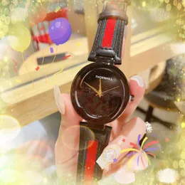 Mody małe pszczoły Gforma kwarcowa zegarki swobodne różowe złoto czarne skrzynki słynny zegar oryginalny skórzany pasek żeńska ultra cienkie dama na rękę 268U