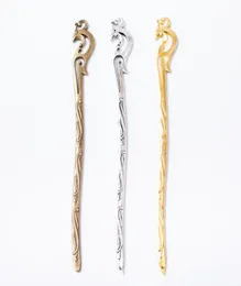 10шт 15917 мм антикварная бронзовая шпилька винтажная палочка для волос Феникс.