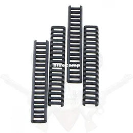 Jagd 4-teilige Set 18 Slot Snap-on Ladder Rail Cover Quad-Handschütze mit Picatinny Schwarz/ Bräune Farbe 7 "Passform für 21 mm Halterung