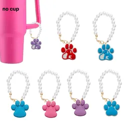 Charm Cute Seal Pearl -Kette mit Charm für Tumbler Cup Personalisiertes Griff -Drop -Lieferung OTK2Y OTWN2