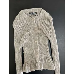 Magliette da donna tees aC all'inizio dell'autunno ricco di rifiuti ricchi cestino corto cardigan leggermente trasparente per donne