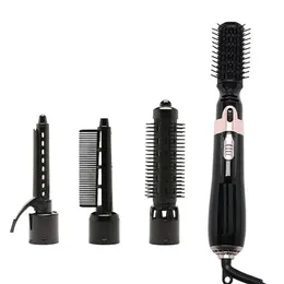4 em 1 ferramenta de estilo secador de cabelo pente de salão de salão de salão de cabelo profissional elétrico secador de cabelo multifuncional conjunto 240428