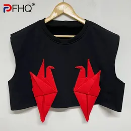 PFHQ Mens artesanal Origami Mil Paper Crane Vest China-Chic Cool Chinês Estilo Designer Sobreposição de Primavera Coloque 21z3697 240516
