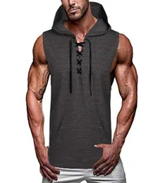 Men039s Tank Tops VICABO Fahsion Hooded Top Men Sleeveless Summer Sports Casual Male Clothing Cotton Mens Streetwear Ropa Homm8643257