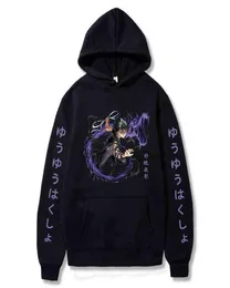 Anime Yuyu Hakusho Hoodie hiei capuz estampado moletom com capuz de capuz Hip Hop Streetwear Tops casual y2207029110433