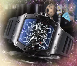 Montre de luksus gumowy pasek zegarek importowany ruch kwarc mody męskie kwiaty szkielet projektant zegarowy zestaw aukra prezydent dobrze wyglądające zegarki prezenty