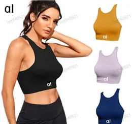 AL0 Sportswear Linginge Yoga Sutyen Yelek Işık Destek Spor Sütun Fitness Streç Sutu Nefes Alabilir Spor Sütyen U Seksi yelek çıkarılabilir fincan