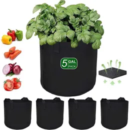 Planters Pots Heavy duty fabric jar air growth bag with thick non-woven fabric usage ring used for plant training fruits vegetables and flowersQ240517