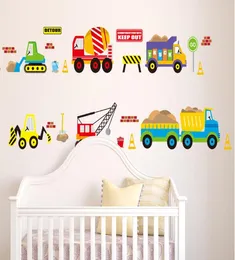 Koparka Blender Truck Wciągnik Wózek Wózek Wózek Wózek Przyczepy na ścianę dla dzieci pokój pokoju dziecięce