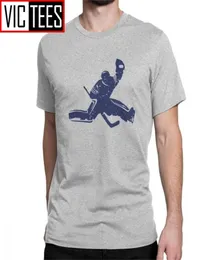Adam buz hokey kalecisi tshirt spor çubukları diski kış tişörtleri rahat kısa kollu üstler pamuk tees parti tişört 2104207131442