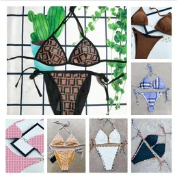 Big Nome Bikini Designer Swimsuit, maiô feminino, maiô sexy, maiô feminino, biquíni sexy de cintura baixa e moda Triângulo impresso, festa da piscina