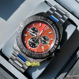 BBK 2024 Men's Quartz Watch Diameter 43 مم مع حركة الكوارتز السويسرية الياقوت الزجاجية مرآة الحزام