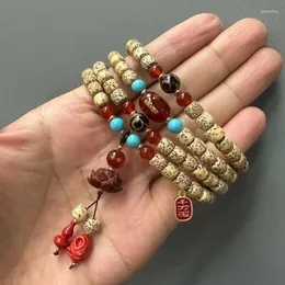 Strand Hainan Ecologia originale Xingyue Bodhi Accessori Agata Rossa Tibet Rosewood Lotus 108 Piece Cultural Artefact Preghiera perle