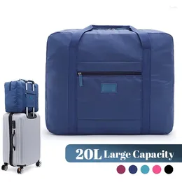 Borse per cumuli Bag di viaggio pieghevole compatta: tote leggera neutrale a base di genere per comodi bagagli da trasporto weekend perfetto