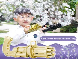 2pcs Kids Automatic Gatling Bubble Gun Toys Feetive Party Supplies Summer Soap Water Machine 2IN1 Электрический для детей подарок 2106907