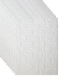 10pcs 7077 3D Cegły Naklejki ścienne samoprzylepny DIY PE Pianka Tapeta salonu