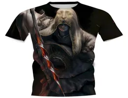 Cloocl Arpg Games Elden Ring 3D Print Tshirts Mens Casual Olde Slim с коротким рукава