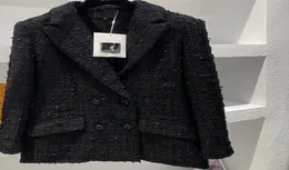 Chan New Women039s Brand Jacke Designer Fashion Topgrade Klassisches Logo Tweed Coat Overtock Freizeit Frühlingsmäntel Strickjacke Frauen1211044