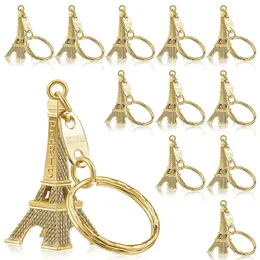 50pcs Paris Eiffel Tower Shape Keychain Novelty Gadget Gadget Signaggio souvenir Regalo di Natale Torchia 240516