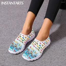 Casual Shoes INSTANTARTS Awesome Children Toy Cartoon Pattern Teen Flats Lightweight Non-Slip Mesh For Kids Summer Loafers 2024