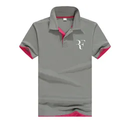 Moda de verão Roger Federer Perfect Logo Polo Impresso RF New Men Men Alta qualidade Camisas pólo pólo de alta qualidade Camisa pólo para mulheres e mens06985202