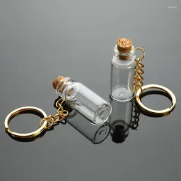 Storage Bottles 5pcs 2ml Mini Glass Bottle Vial Tube Potion Perfume Cork Jar Wish Pendant Charm Small Kering Container