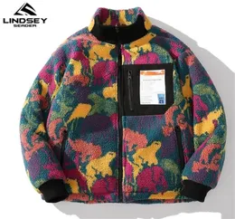 Giacca reversibile hip hop seader di lindsey parka colorato camouflage streetwear maschi harajuku lana in pilo di lana inverno uomini 2012098619139