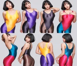 Leohex 80 s Leotards lucidi retrò sexy palestra ad alto taglio perizoma body women glitter luccicante da bagno da bagno 1pc costume da bagno t2007083087729