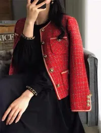 Chan New Women039s Brand Jacket OOTD Designer Fashion Topgrade Herumn Winter Logo Tweed Coat Mantel Freizeit Frühlingsschichten Car7506863