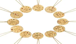 Vercret Zodiac Naszyjnik 925 Sterling Srebrna Konstelacja Złoty wisiorek dla kobiet Prezent biżuterii CX2006093796282