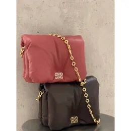 Bolsas Lowew 2024s Pão inflável Couro puro Loevwe Bag Bolsa de sela feminina Leowe Hobo Women Women Cow Lady Box Patchwork S Bolsas Crossbody 666