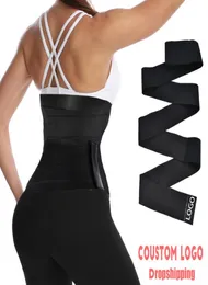 Women039s Shapers Aiconl midjetränare korsett Belly Mage Wrap Fajas Slim Belt Control Body Shaper Modelling Strap Cincher9704791