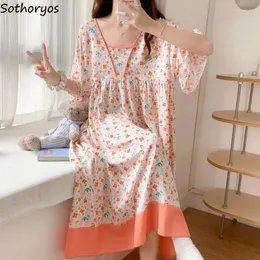 Donne per abbigliamento da donna Donne donne Summer Maniche corta coreana Corea Floral stampata Sweet Kawaii Girls sciolte per leisure casual Plus size