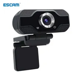 Webcams ESCAM PVR006 1080p 2MP H.264 Portable Mini Network Camera HD 1080p Network PC Camera with Digital Microphone for Convenient Real time Broadcasting J240518