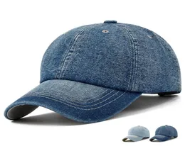 UNISEX Denim Baseball Cap Strainę Umyjanie niskoprofilowy dżinsowy kapelusz Casquette Regulowane czapki Hats Hats dla mężczyzn i kobiet1152531