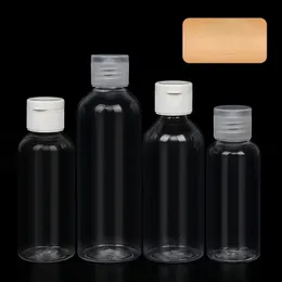 2024 1PCS Przenośna butelka podróżna 100 ml plastikowe przezroczyste butelki do podróży szampon kosmetyczny Cosme Cosme Cosmet Container dla przezroczysty plastikowe butelki