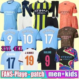 23 24 24 czwarte koszulki piłkarskie Haaland Mans Kovacic Joao Cancelo Men Kids 2024 2025 City Grealish de Bruyne Ruben Trzeci Bernardo Mahrez Foden Rodrigo Football Shirt