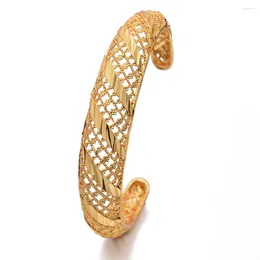 Bangle Copper Gold Color Bracelet Dubai Saudi Trendy For Bridal Arabic Jewelry Free Size