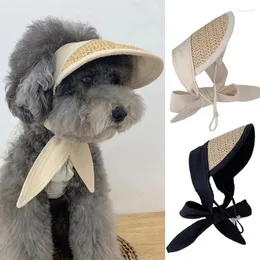 Abbigliamento per cani Cat Cat Pet Hat Small Orsacchiotto per la protezione solare Sun Pastoral Style Decoration Po per compleanno