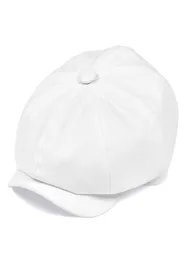 Botvela White Twill Cotton Newsboy Cap for Men Women Classic Cabbies Driver Apple Caps Gatsby Flat Hat Baker Boy Headpiece 003 T208432474