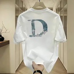 Men's T-shirt designer brand D short-sleeved R T shirt pullover pure cotton warm loose breathable fashionable men and women