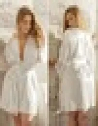웨딩 신부 신부 들러리 꽃 무늬 로브 새틴 레이온 목욕 가운 여성을위한 Kimono 잠옷 레이스 플러스 크기 MXL2344858