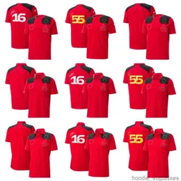 Męskie i damskie 2024 F1 T-shirt Polo Suit Four Seasons Formuła 1 Red Racing Suit Oficjalny zwyczaj
