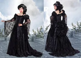 Dark Roses Bustle Ball Kleid Prom Kleider Couture Dark Fantasy mittelalterliche Renaissance Victorian Fusion Gothic Evening Masquerade CORS9397970