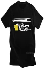 Men039s футболка в пятницу, загружая футболку, пьяная футболка, питье, мужская футболка, топы с коротким рукавом хлопчатобу