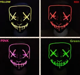 Birthday Halloween Mask Led Light Up Party Masches The Purge Election Year Great Funny Masks Festival Cosplay Supplies Glow In Dark7740460