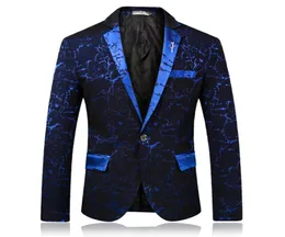 blazers men Highend business dress Groom wedding printing Blazers Fashion Single Button Suits With Bow Slim Fit Party7249521